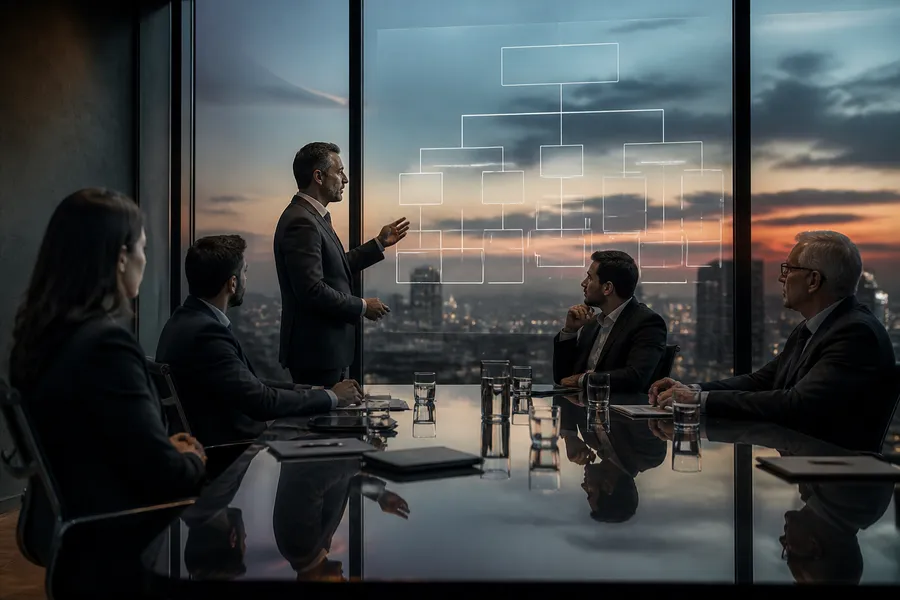 Dutch holding structure blueprint planned at a corporate advisory desk